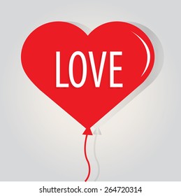 Valentines day card with heart. Vector illustration.