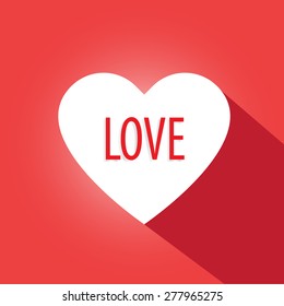 Valentines day card with heart. Vector illustration.