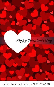 Valentine's day card with Heart . Vector illustration.