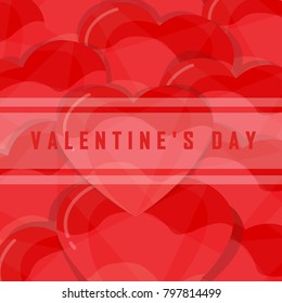 valentines day card . heart vector background 