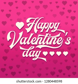 Valentine's day card with hearts