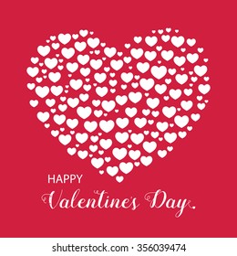 Valentine's Day card with hearts