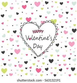Valentine's Day card, hearts