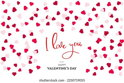 Valentine's Day card with hearts background