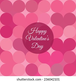  Valentines day card with hearts pattern background