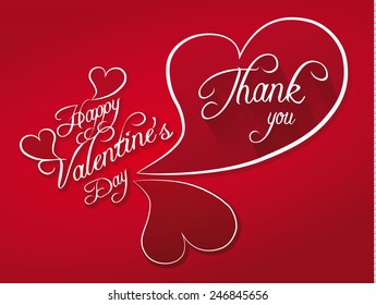 Valentines Day Card With Hearts And Text 