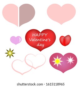 valentines day card with hearts vector illustration