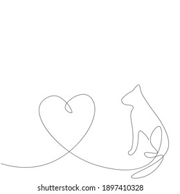 Valentine's day card with hearts, vector illustration