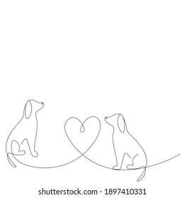 Valentine's day card with hearts, vector illustration