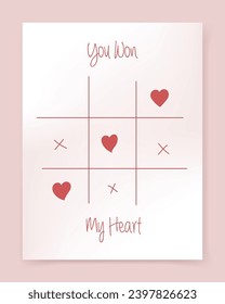Valentine's day card with hearts. Vector illustration for your design
