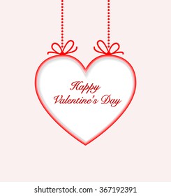 Valentine's day card with hearts. Vector background