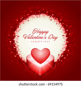 Tarjeta de San Valentín con fondo vectorial de corazones