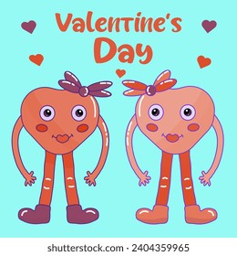 Valentine's Day card, ice cream in the shape of a hear