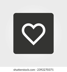 Valentines day card icon - Simple Vector Illustration