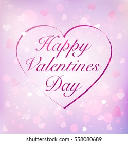 Valentine's Day card with the inscription, vector background