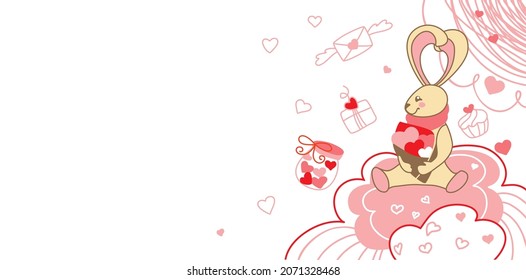 Valentine's Day. Card. Invitation. Vector. Illustration.