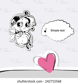 Valentines day card. Love card. 