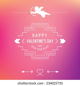 Valentine's Day Card - with Love Quote - in vector