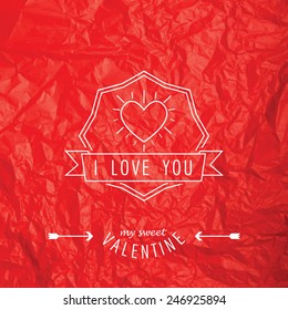 Valentine's Day Card - with Love Quote - in vector