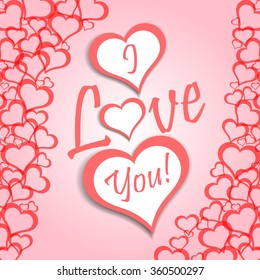 Valentine's Day card with I love you!