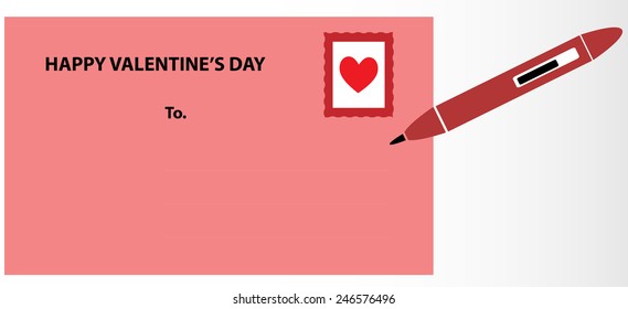 valentine's day  card made in vector 