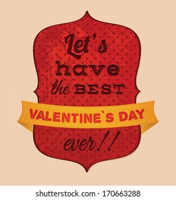 Valentine's day card with message.