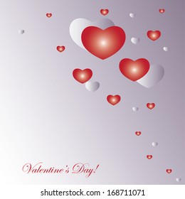 valentine's day card on colored background
