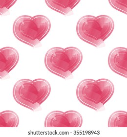Valentines day card, ornate background. Seamless hand-drawn pattern with hearts, flowers and abstraction. Valentines day background. Hand drawn vector illustration. 