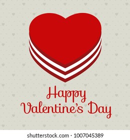 Valentine's day card with pattern background