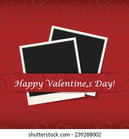 Valentine's Day card with photo frames