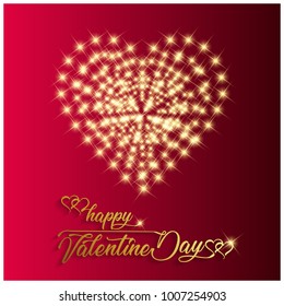 Valentine's day card with pink background