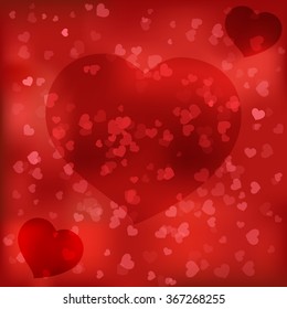 Valentine's Day card, poster background. design with place for text. red web banner template design.