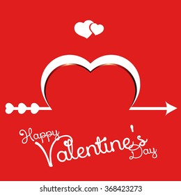 Valentine's Day card, poster, banner. design with place for text. red web banner template.  