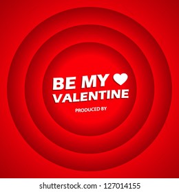 Valentines day card red circle pattern