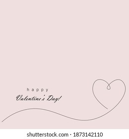 Valentines day card with red hearts, vector illustration