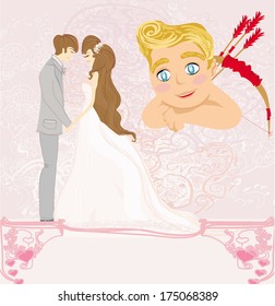 Valentine's Day card with a romantic couple