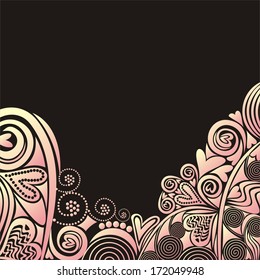 Valentines day card romantic pattern background vector illustration