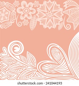 Valentines day card romantic pattern background with hearts vector illustration