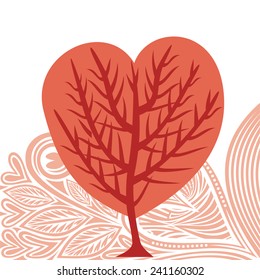 Valentines day card romantic pattern background vector illustration