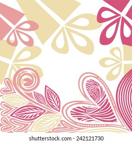 Valentines day card romantic pattern background vector illustration