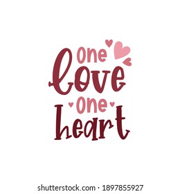 Valentine's day card with romantic phrase about love isolated on white background. Vector Illustration - Vector