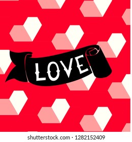 Valentine's day card, sale and flyer templates with lettering. Typography poster, card, label, banner design. Perfect for holiday flat design. Vector illustration. Vector