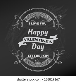 Valentine's Day Card - for scrapbook and design in vector