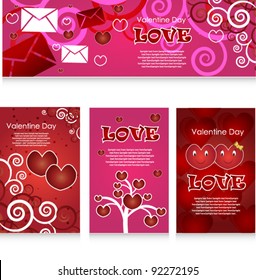 valentines day card set