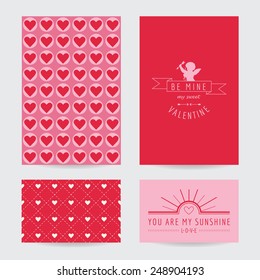 Valentine's Day Card Set  - in vector