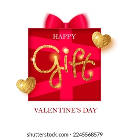 Valentine's day card, shop sale background.  Holiday design for voucher, social media post with hearts.