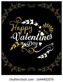 Valentines Day Card With Simple background, elegant, Typography, hand drawn, calligraphic.