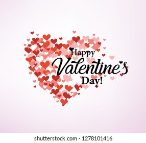 Valentines day card stylized vector template