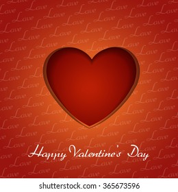 Valentines day card template.