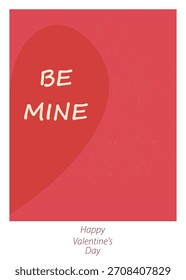 Tarjeta de San Valentín con el texto "sé mío"